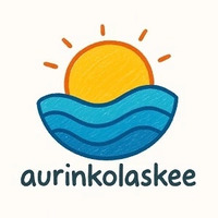 Kaunis auringonlasku horisontissa Suomessa